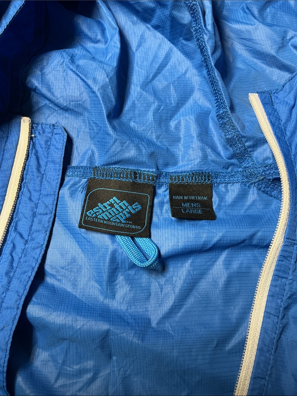 Eastern Mountain Sports Men's Royal Blue Hooded Windbreaker - Picture 2 of 5